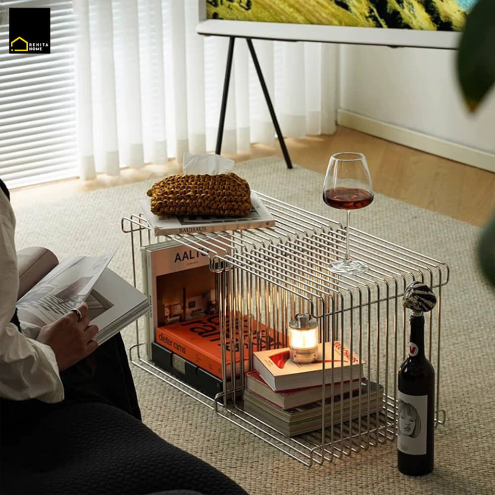 โต๊ะข้าง RENITA HOME รุ่น ADDY ขนาด 35X35X35 ซม. เหล็กอบสี สไตล์โมเดิร์น